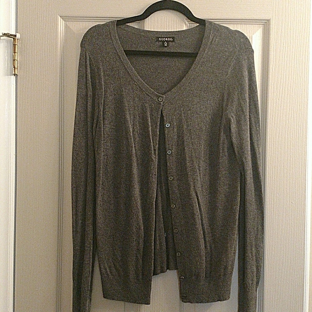 Grey button up sweater